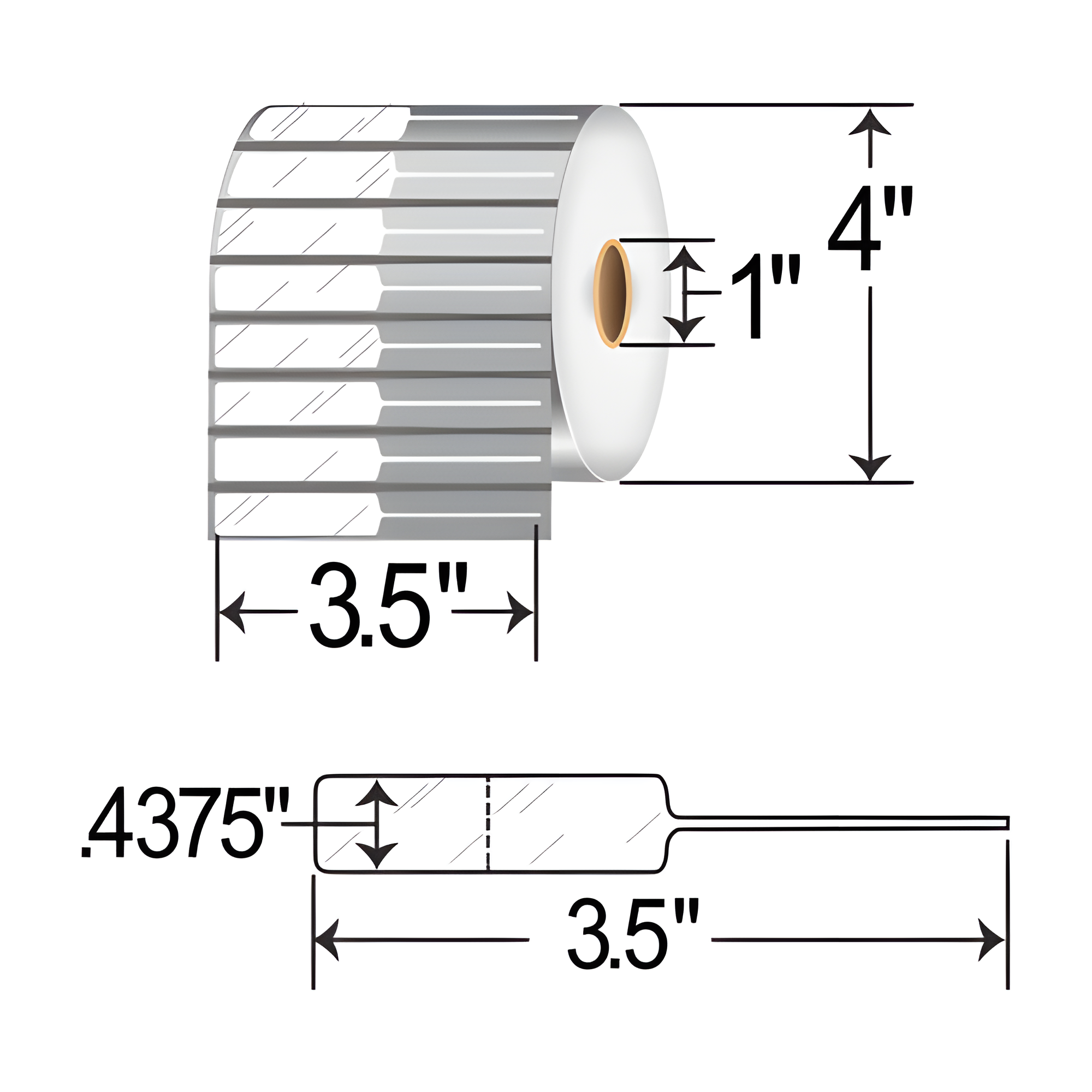 Honeywell 3.5x0.436 Polypropylene TT Label DMJ-350044N14-EA