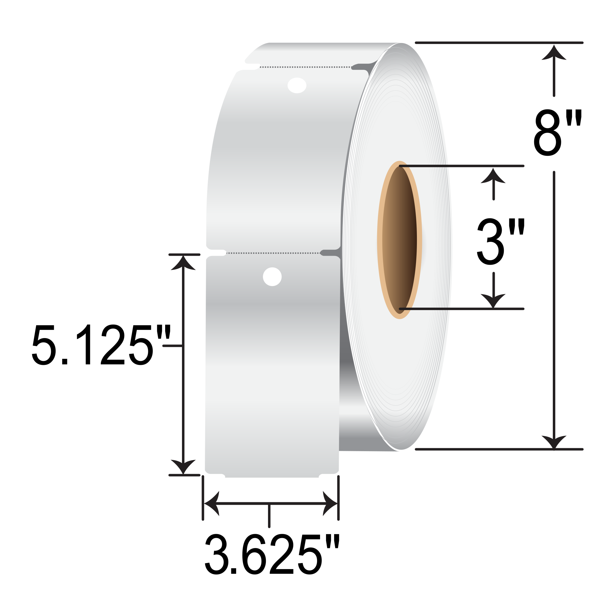 Barcodefactory 3.625 x 5.125 TT Synthetic Tag 3.625X5.125TAG
