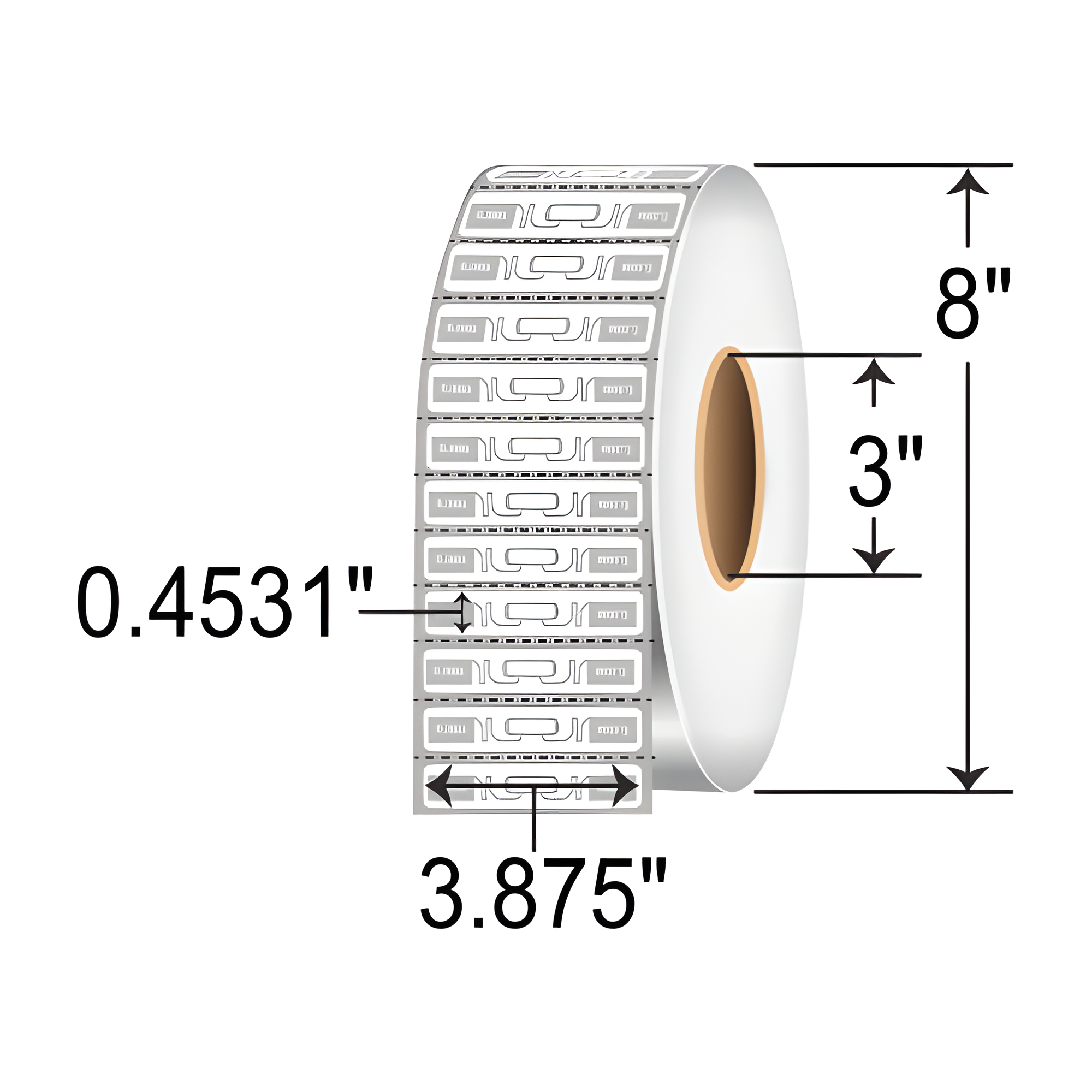 Zebra 3.875in X 0.4531in Thermal Transfer RFID Label [Non-Perforated] 10036818