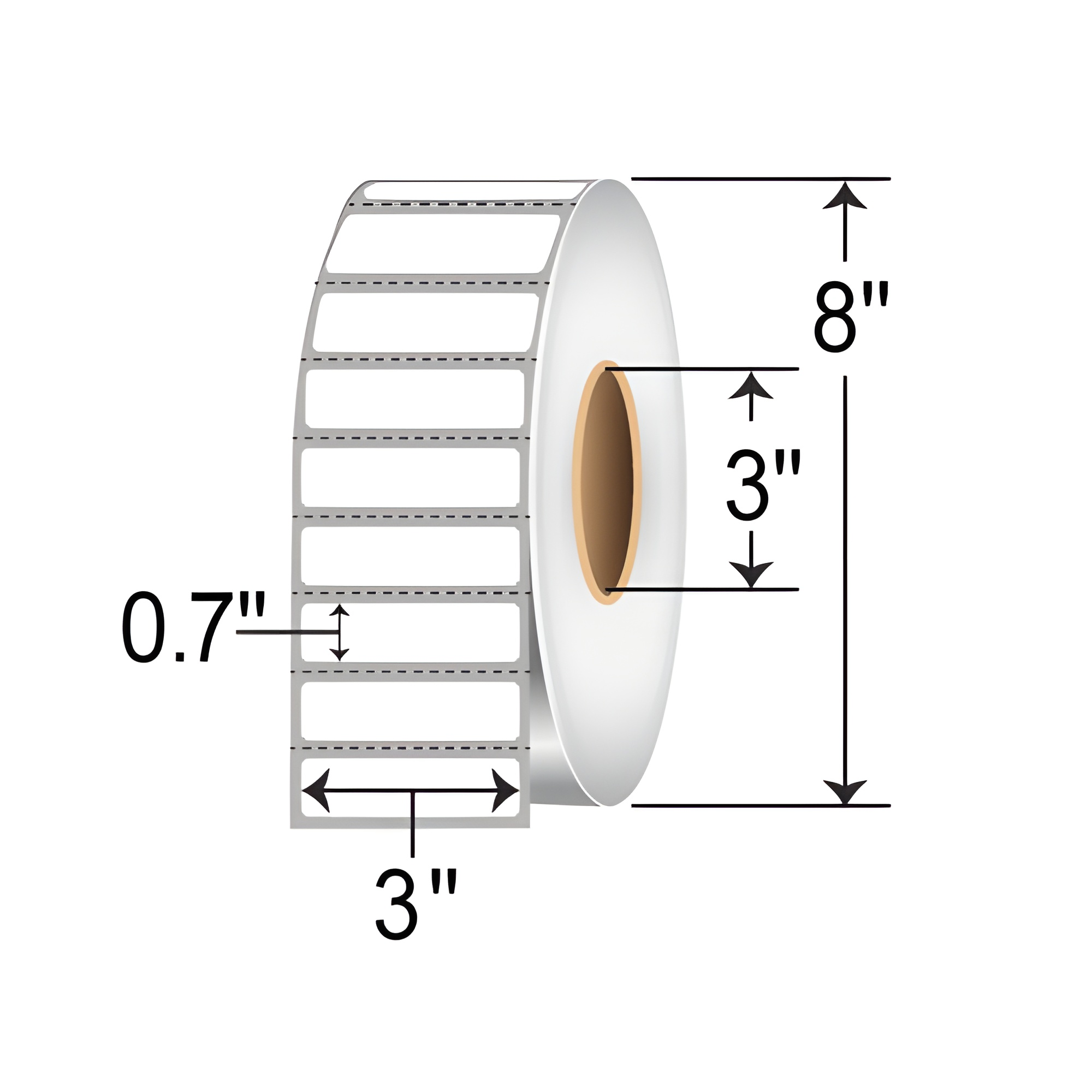 Barcodefactory 3x0.75  TT Label [Perforated] RT-3-075-7500-3