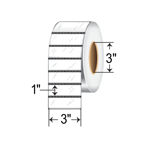 Barcodefactory 3 x 1 Clear Labels BAR-3x1-CLEAR