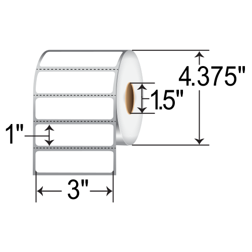 SATO 3x1  DT Label [Perforated] SR15LD-20118