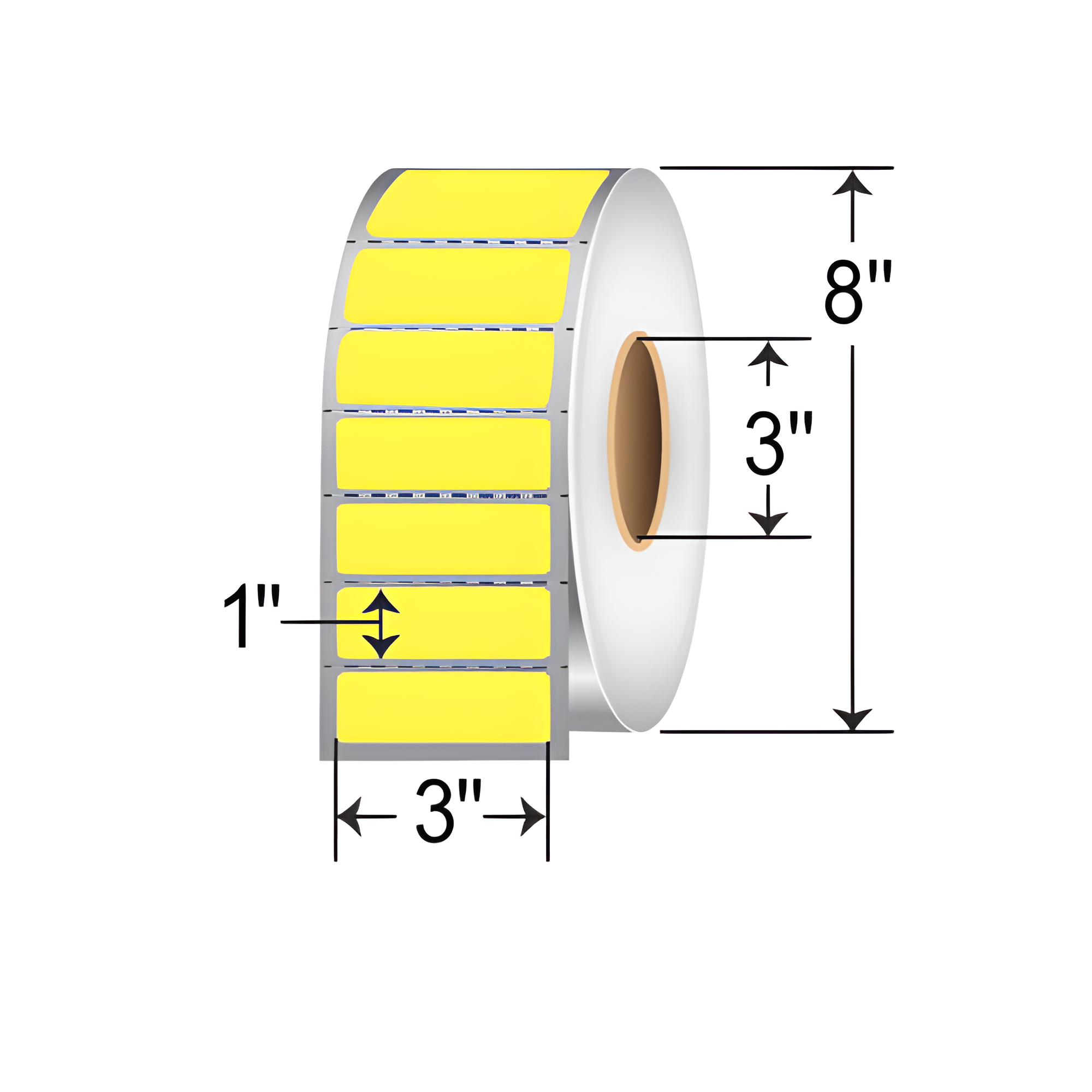 Barcodefactory 3x1  DT Label [Perforated, Yellow] RD-3-1-5500-YL