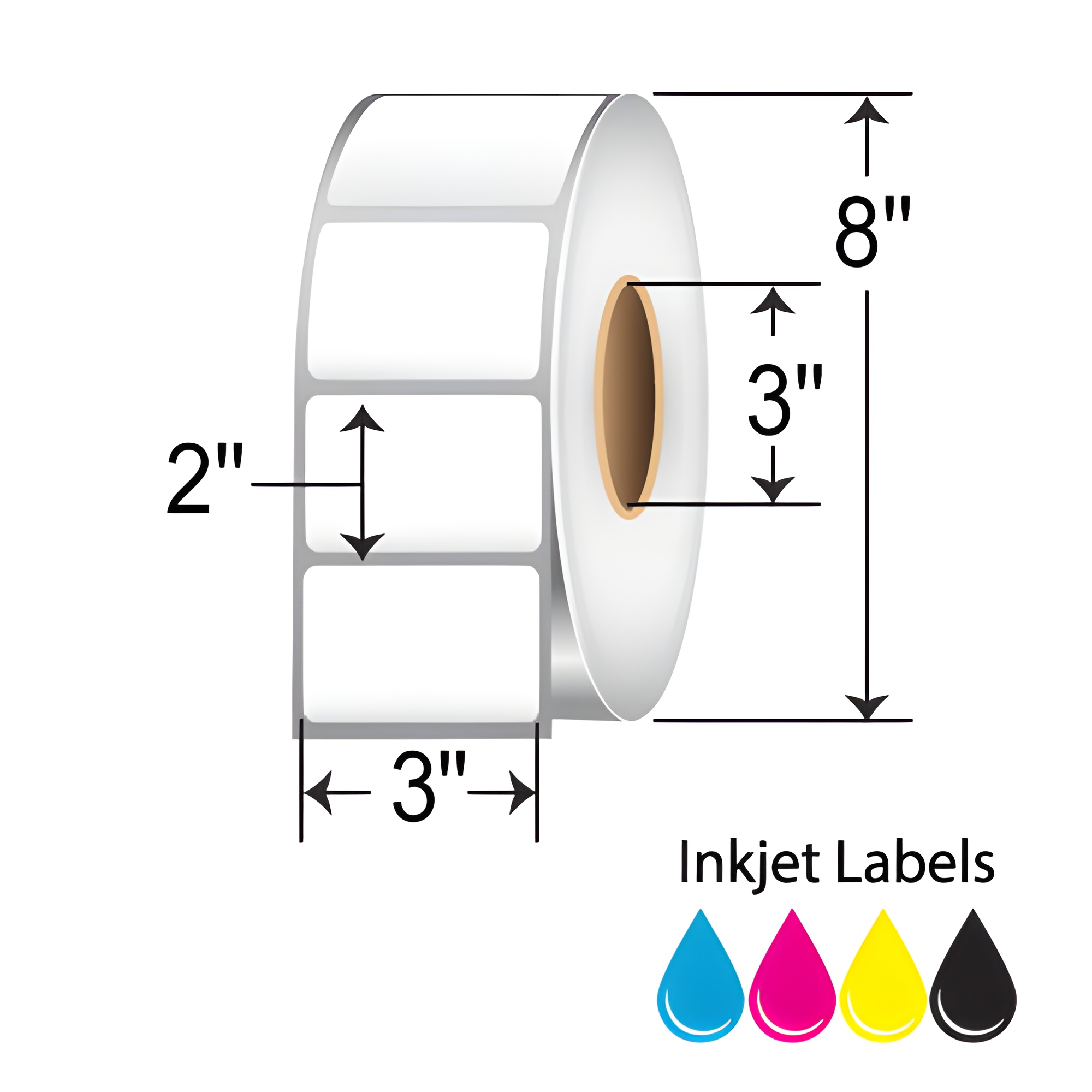 BarcodeFactory 3x2 Inkjet Label [Non-Perforated] L-IJ-MP322950R-38