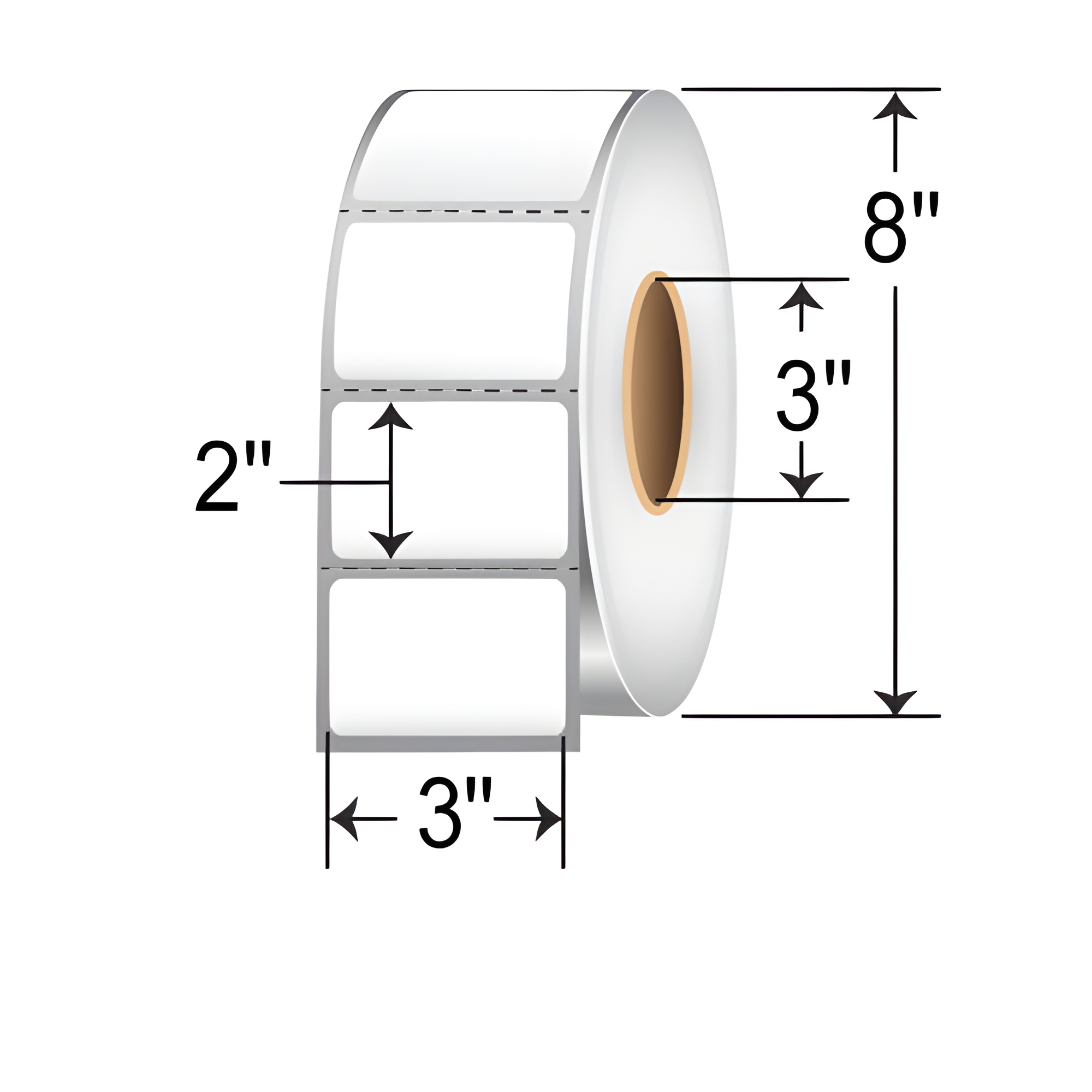 Barcodefactory 3x2  TT Label [Perforated] TTP3X2BW-BAR