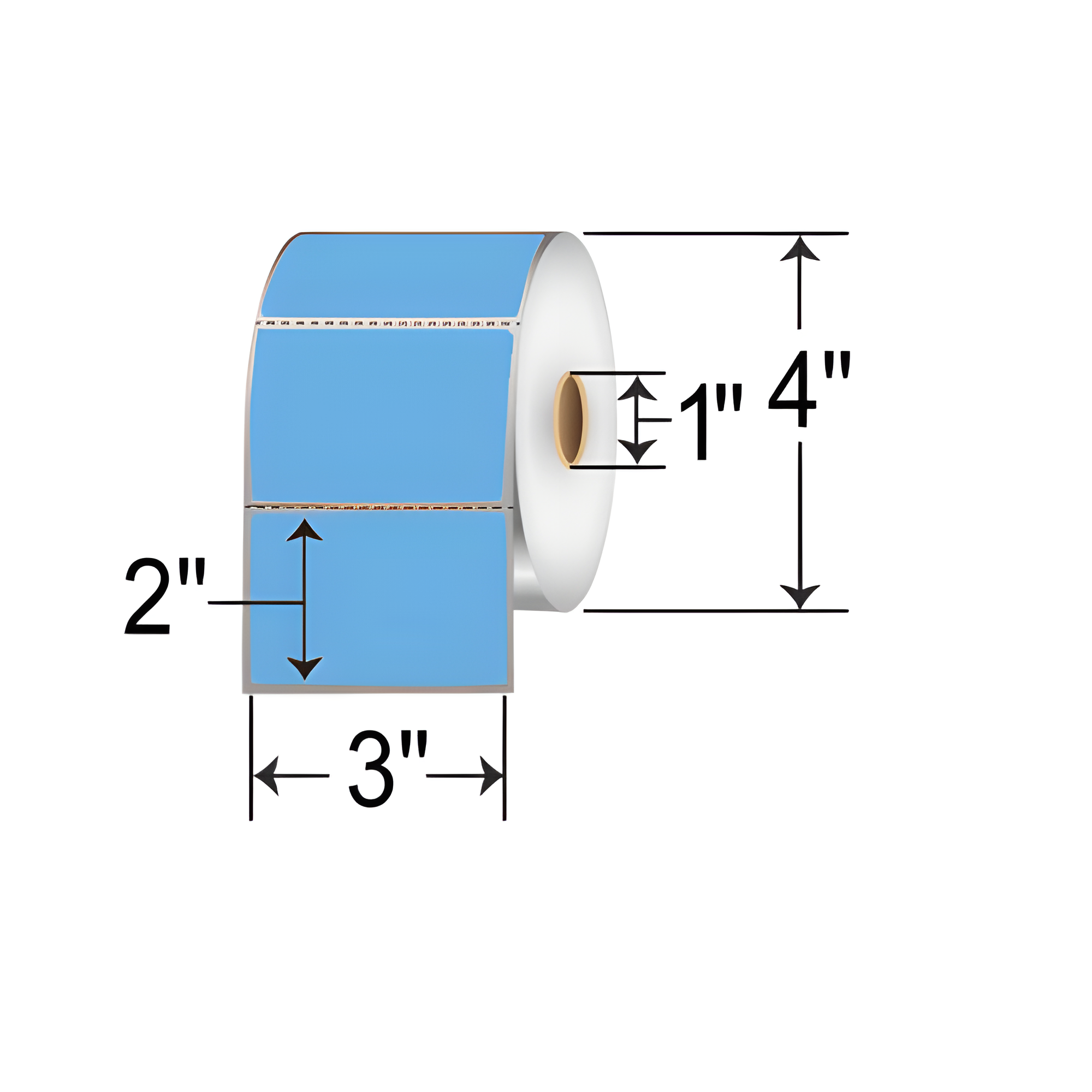 Barcodefactory 3x2  DT Label [Perforated, Blue] RD-3-2-735-BL