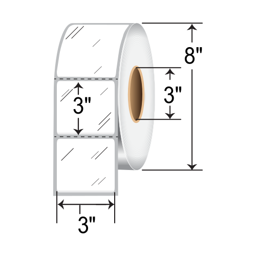Zebra Z-Ultimate 4100T 3x3 Polyester TT Label [Perforated] ZIPZUT10044036