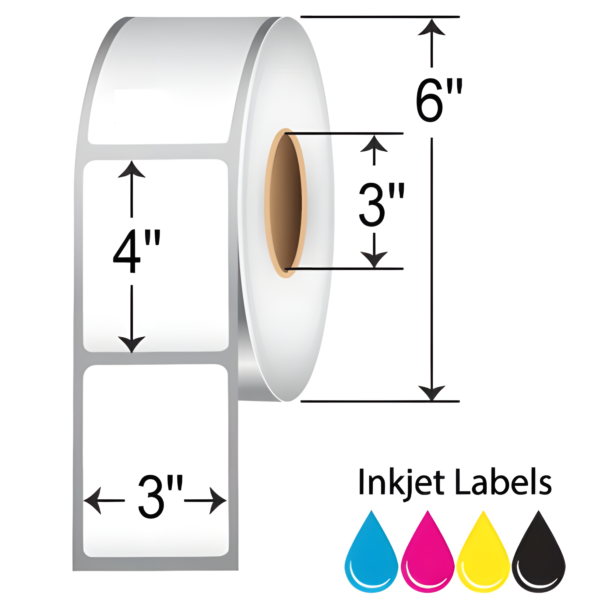 L-IJ-MP34900R-36 - BarcodeFactory 3x4 Inkjet Label [Non-Perforated]