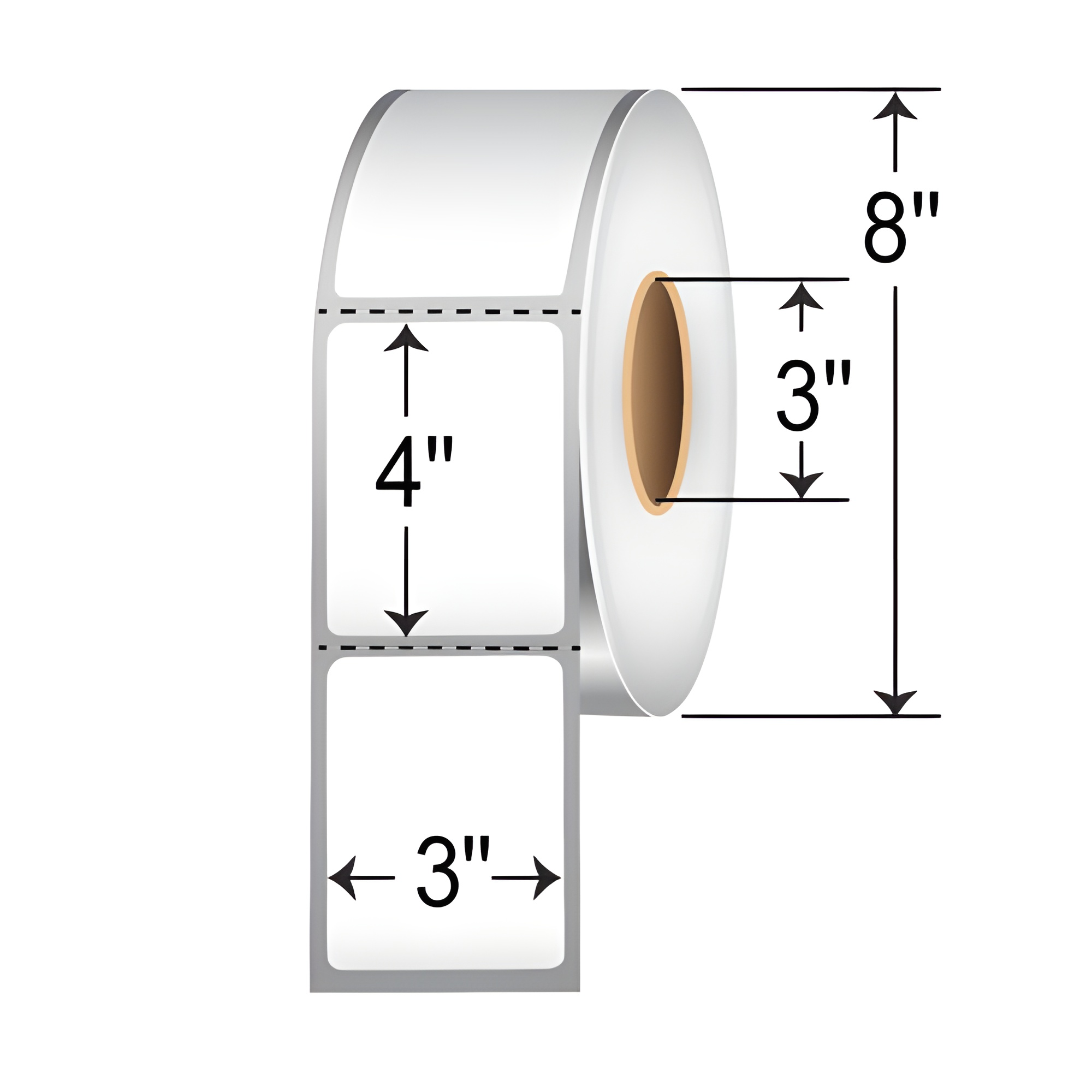 Barcodefactory 3x4  TT Label [Perforated] TH34-1P
