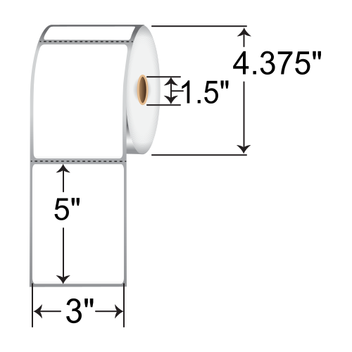 SATO 3x5  DT Label [Perforated] SR15LD-20222