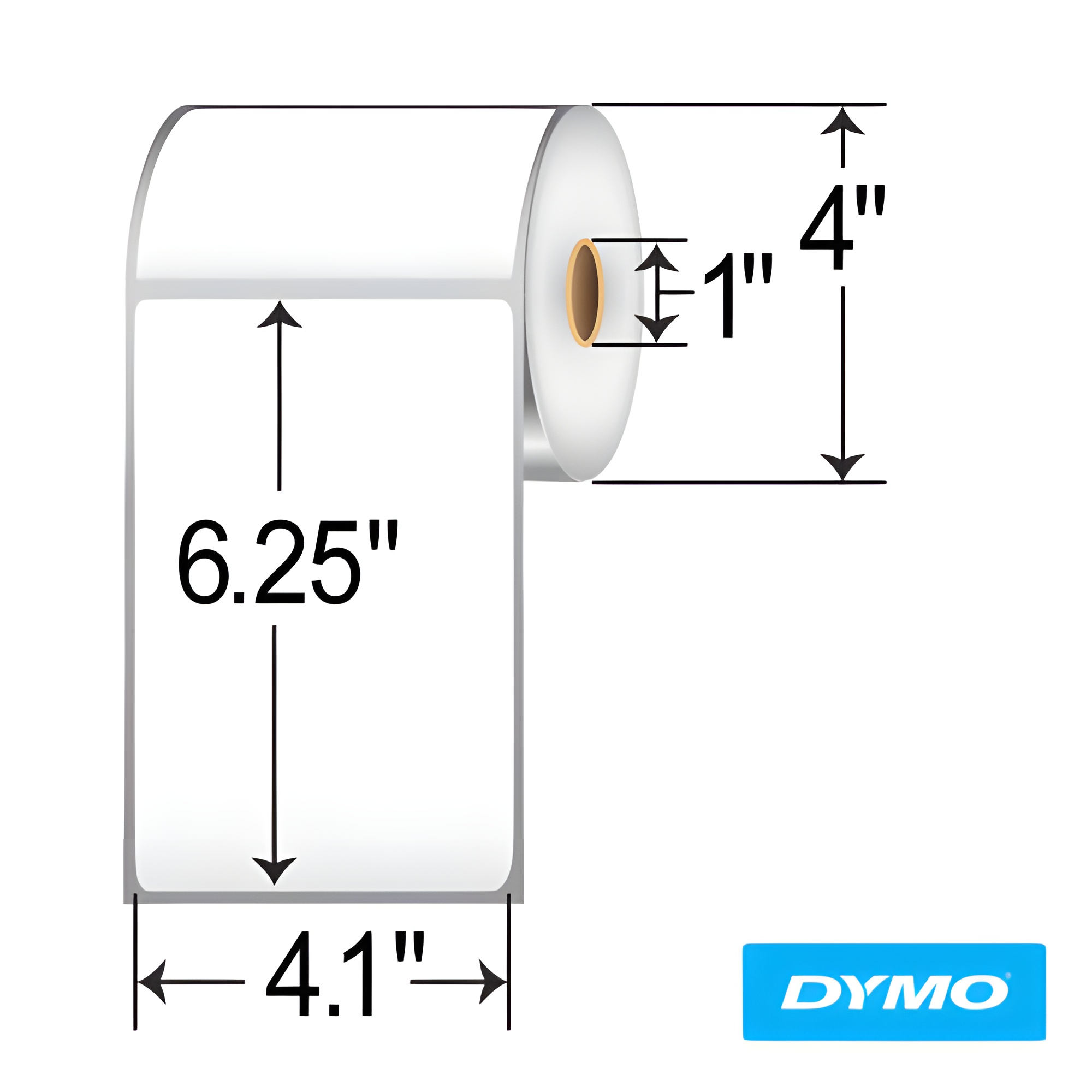 BarcodeFactory 4.1x6.25 Premium DT Labels [Non-Perforated, Compatible with LabelWriter 4XL Only] DYM-41-625-200-1