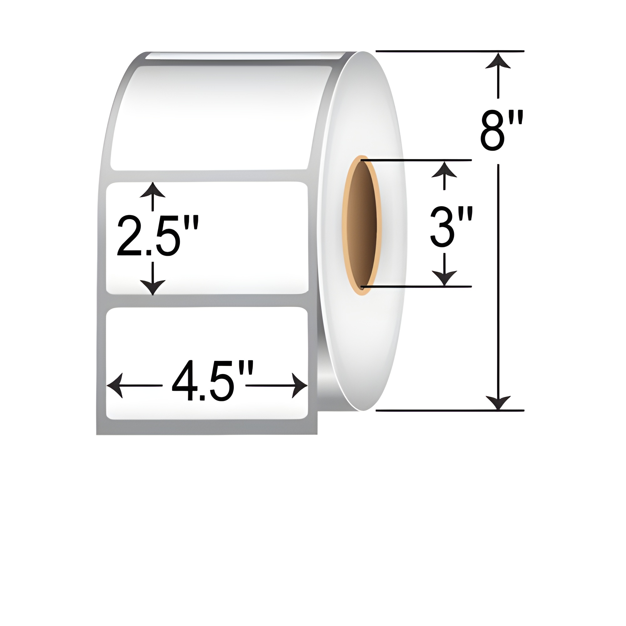 BarcodeFactory 4.5x2.5 TT Label [Non-Perforated] 623103