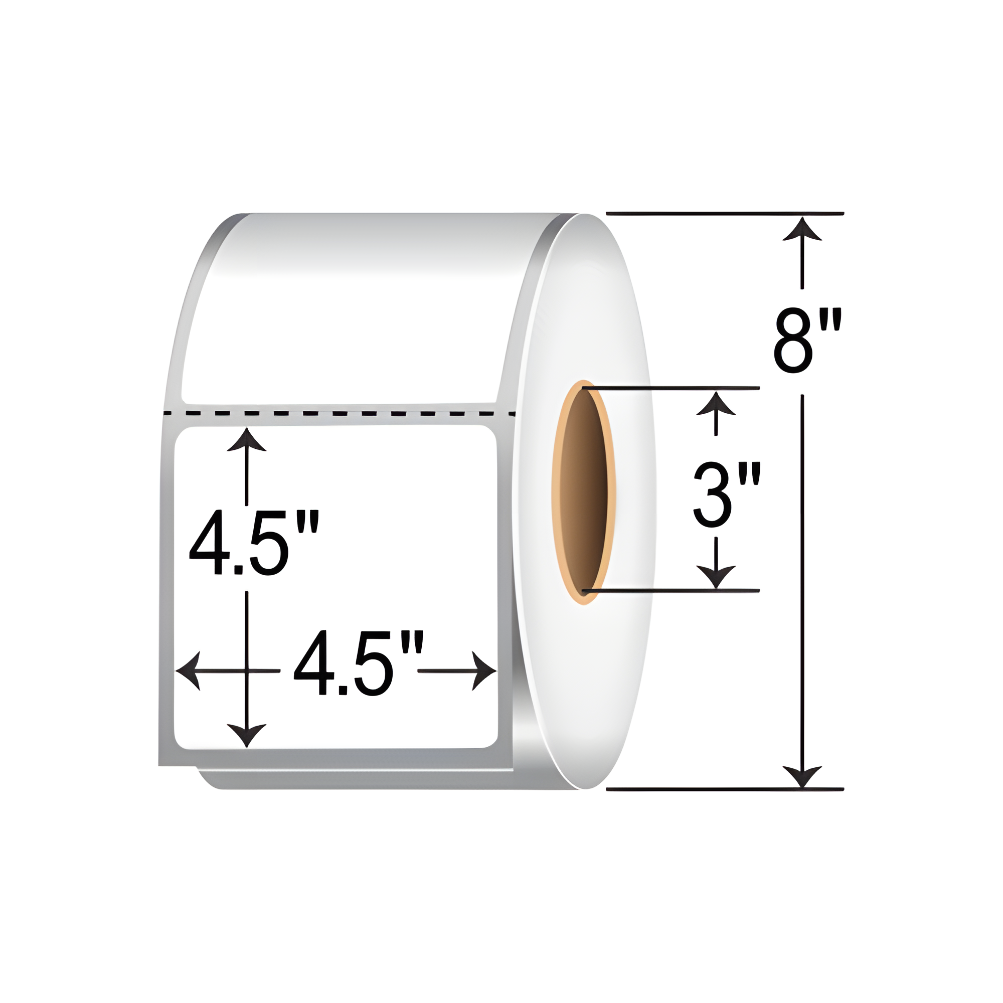 Barcodefactory 4.5x4.5  TT Label [Perforated] RT-45-45-1400-3