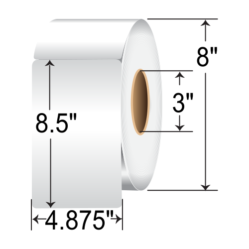 BarcodeFactory 4.875x8.5 TT Polyester Tag [Non-Perforated] BAR-4.875x8.5TAG