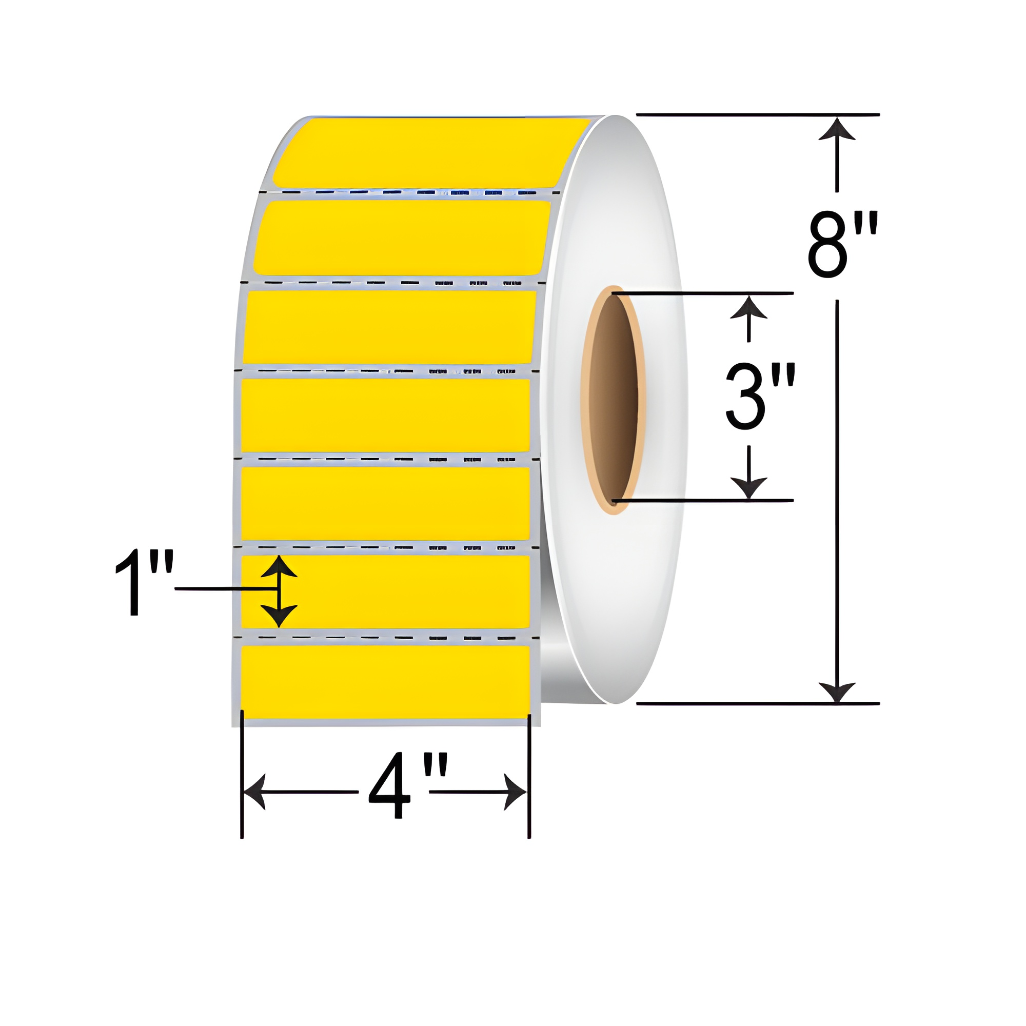Barcodefactory 4x1  TT Label [Perforated, Yellow] RFC-4-1-5500-YL