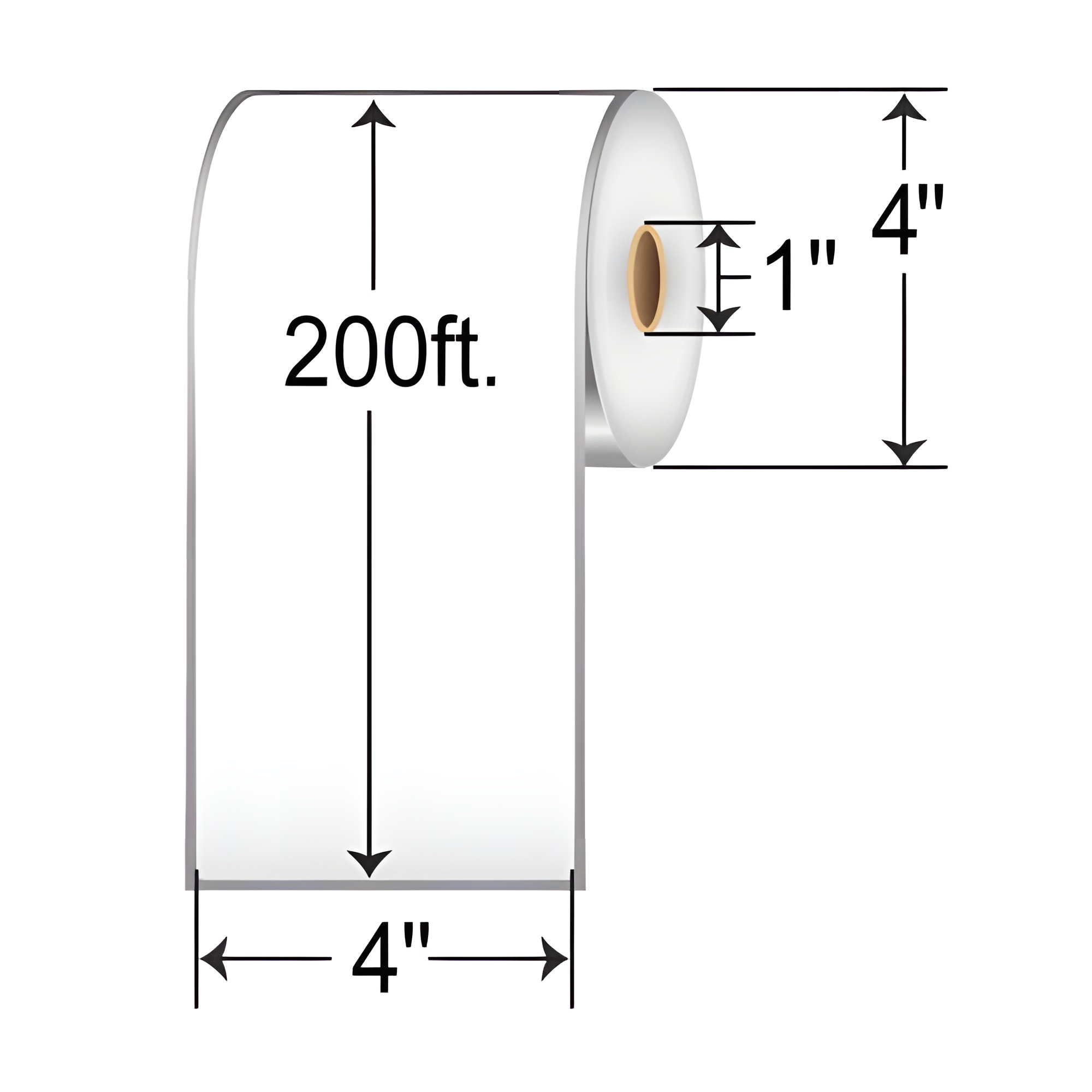 Barcodefactory 4x200'  DT Label [Premium Top Coated] RD-4-200-1-1