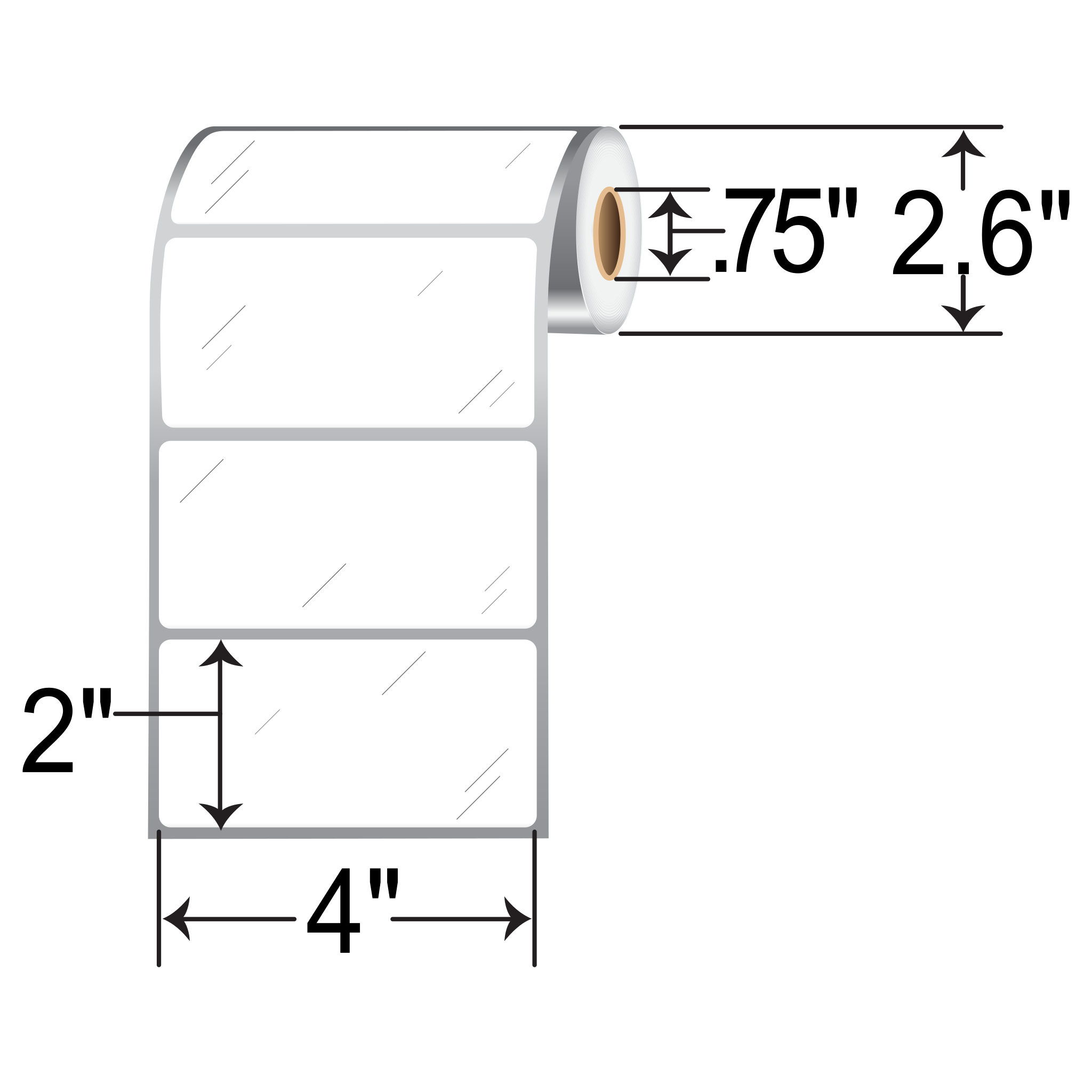 Zebra EnduraGuard 4000D 4x2 Polypropylene DT Label ZIPEGM10045248