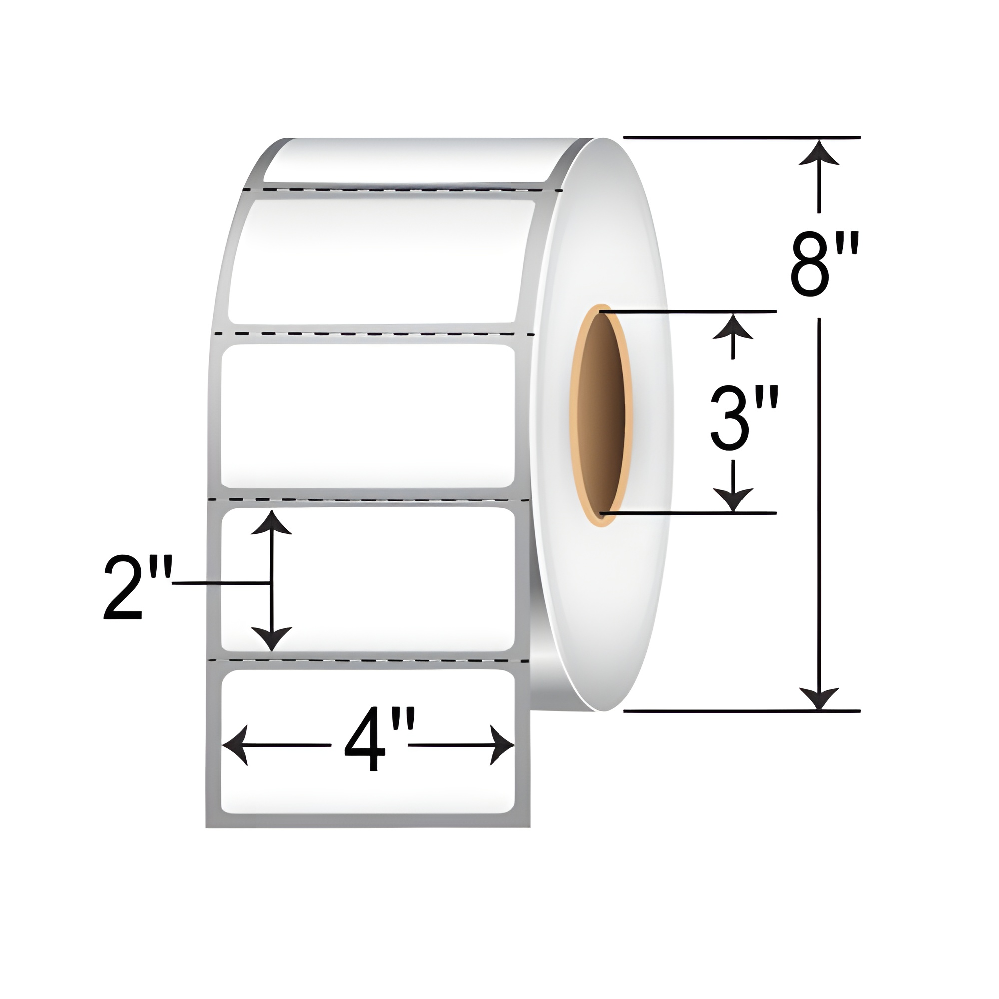 Barcodefactory 4x2  TT Label [Perforated] ID-BAR-4x2 WITH PERF