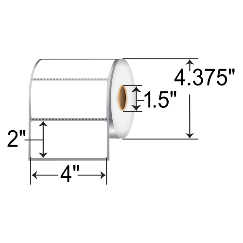 SATO 4x2 Polypropylene TT Label [Perforated] SR15LT-51167