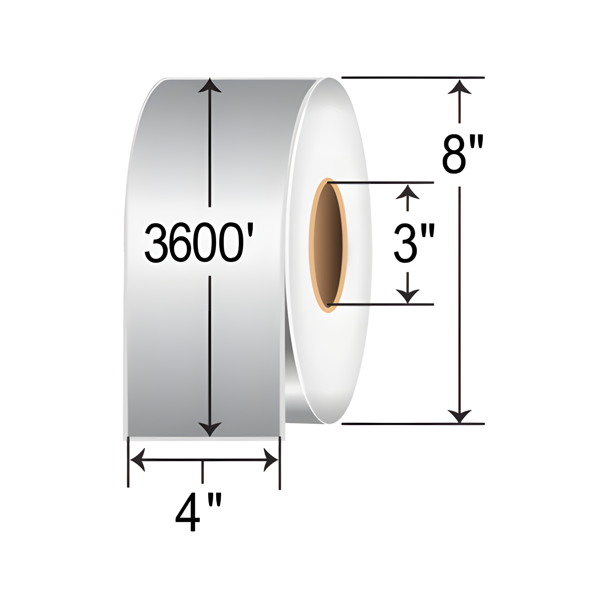 Zebra 4inx3600ft TT Polyester Label 10023358