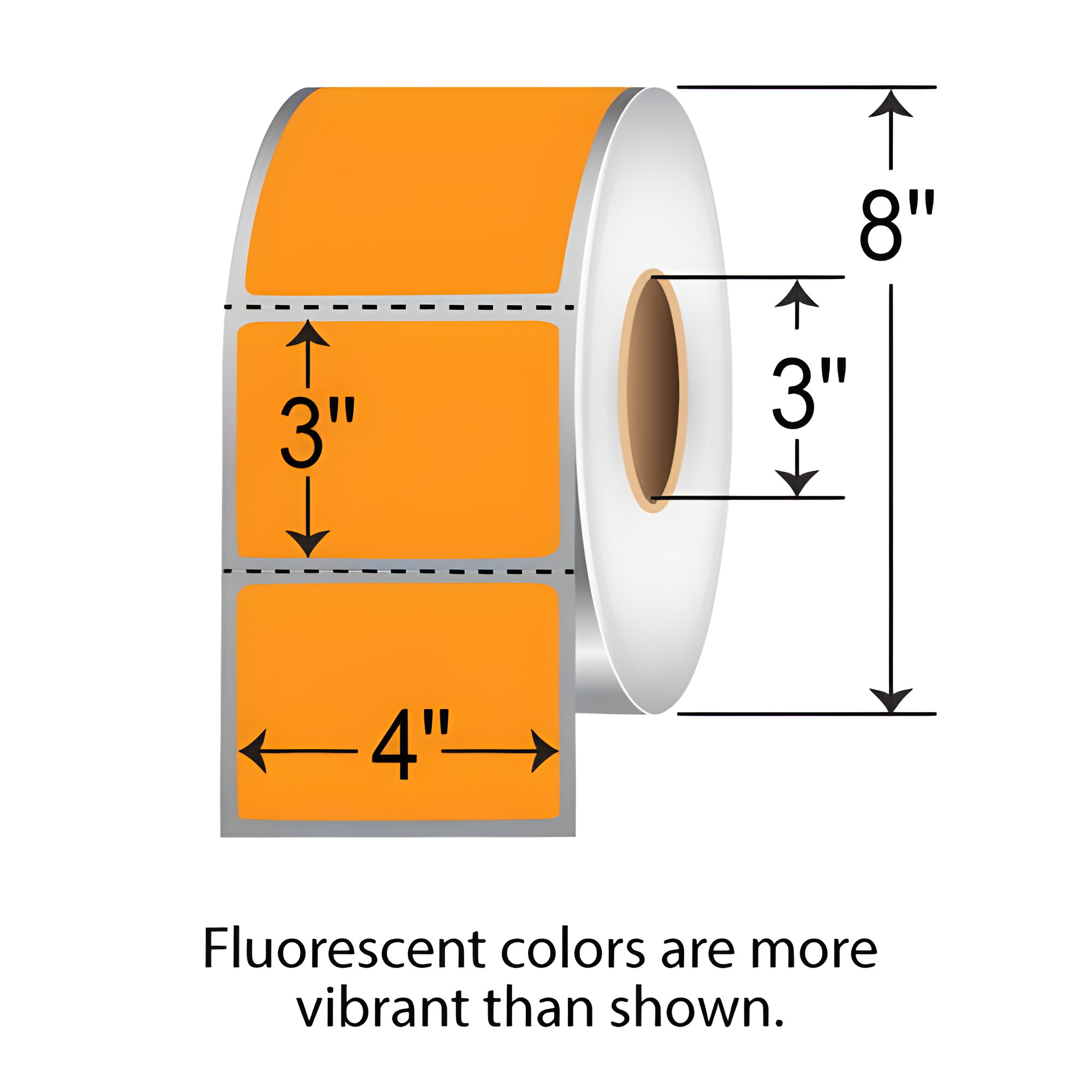 Barcodefactory 4x3  TT Label [Perforated, Fluorescent Orange] FOP400300P1P38F