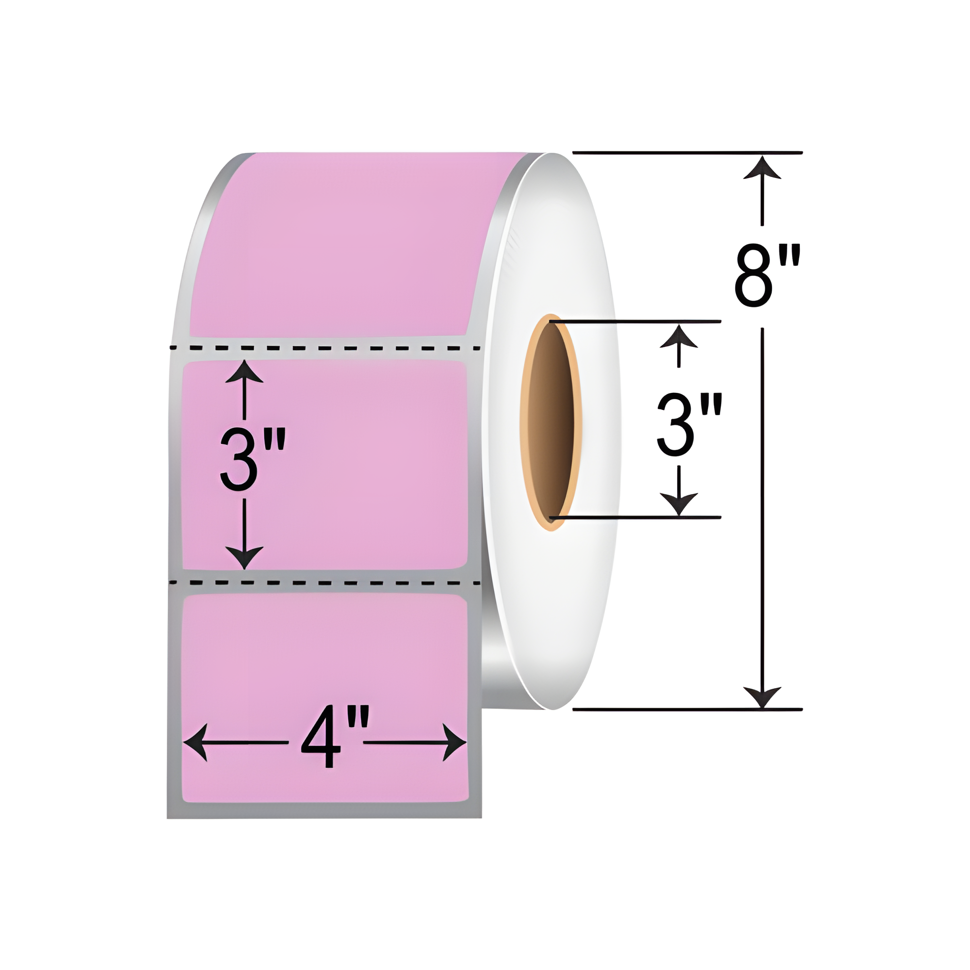 Barcodefactory 4x3  TT Label [Perforated, Purple] L-TT-40301PPR