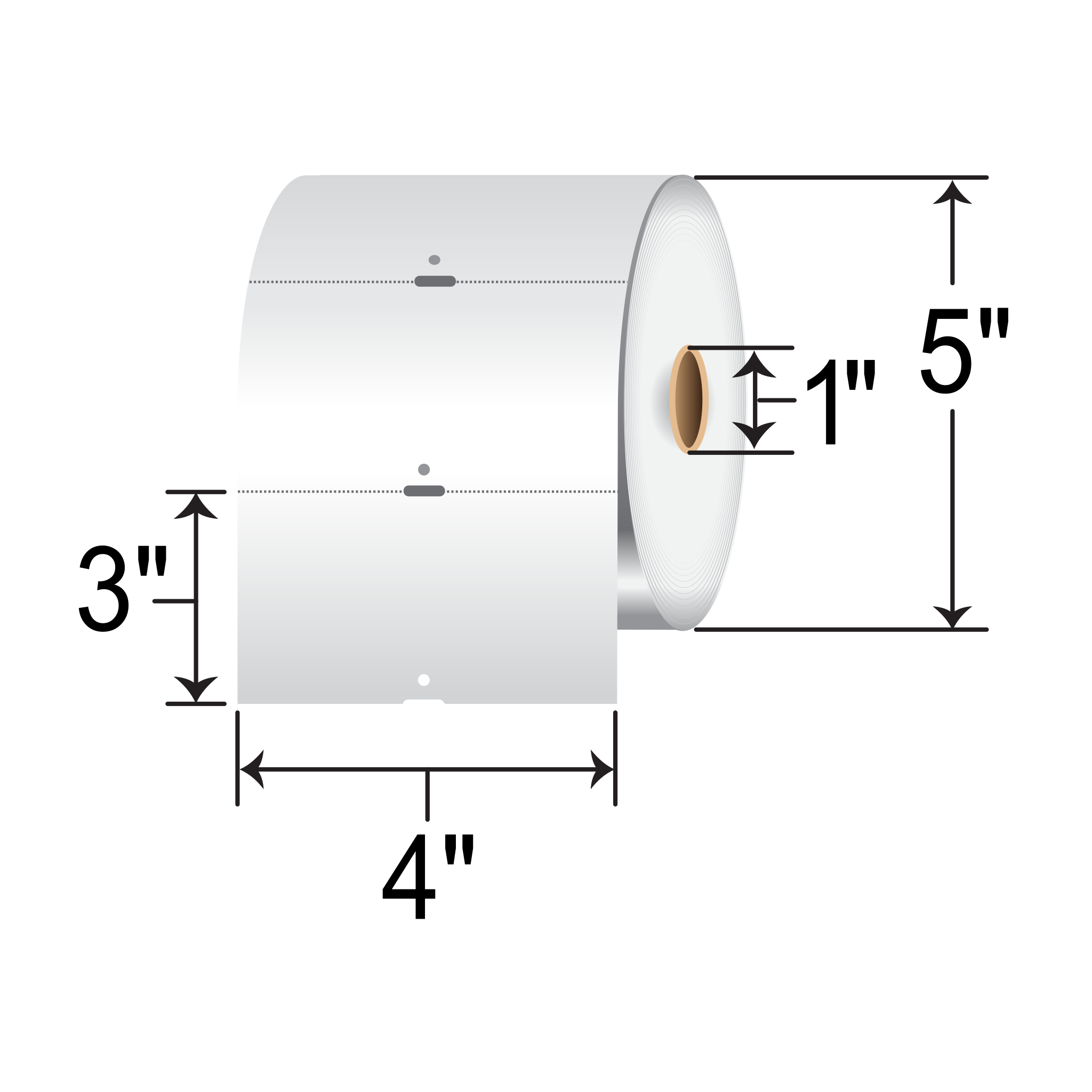 Zebra Z-Select 4000D 4x3 DT Tag [Perforated, Notched] 10010056