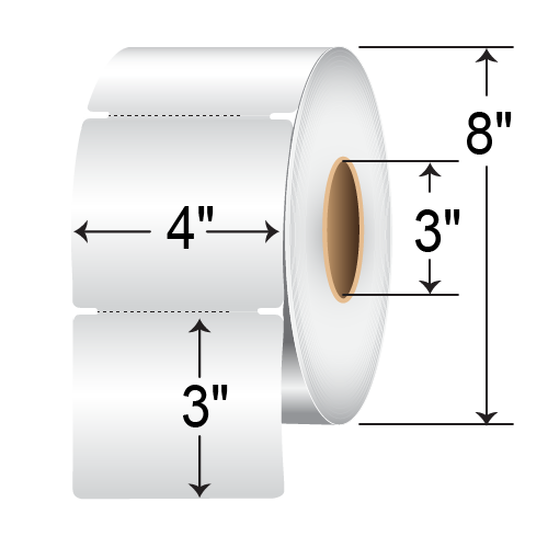 BarcodeFactory 4 x 3 Thermal Transfer Tag 621033