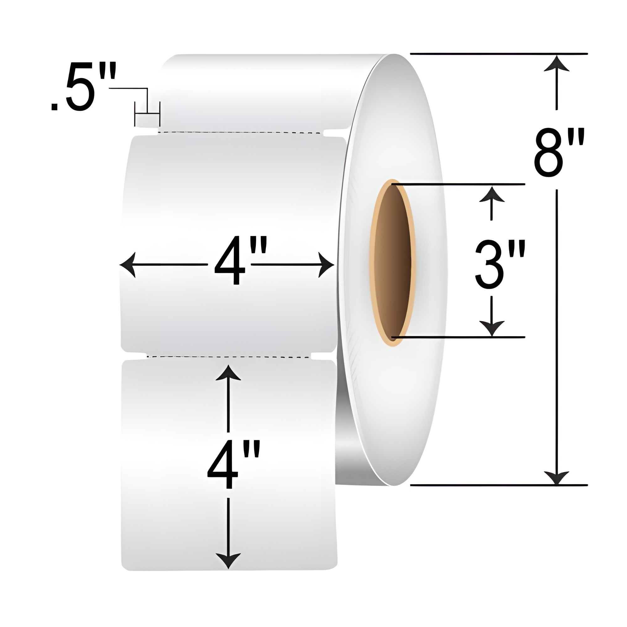 BarcodeFactory 4 x 4 Thermal Synthetic Tag BAR-4X4POLYTTT3