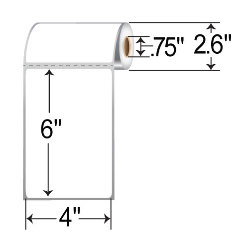 SATO 4x6  DT Label [Perforated] 52S012036