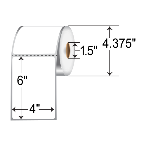 SATO 4x6  DT Label [Perforated] SR15LD-20124