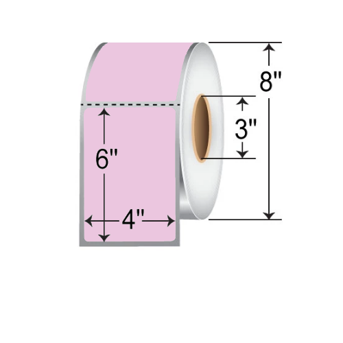 Barcodefactory 4x6  TT Label [Perforated, Purple] TTP4X6PURPLE-EA