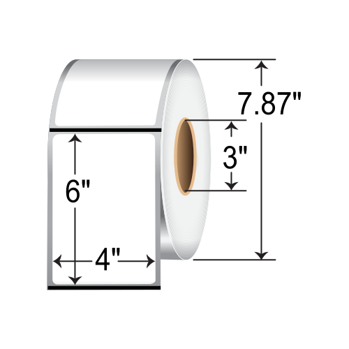 Zebra 4x6 DT Tags [Non-Perforated] 10017339