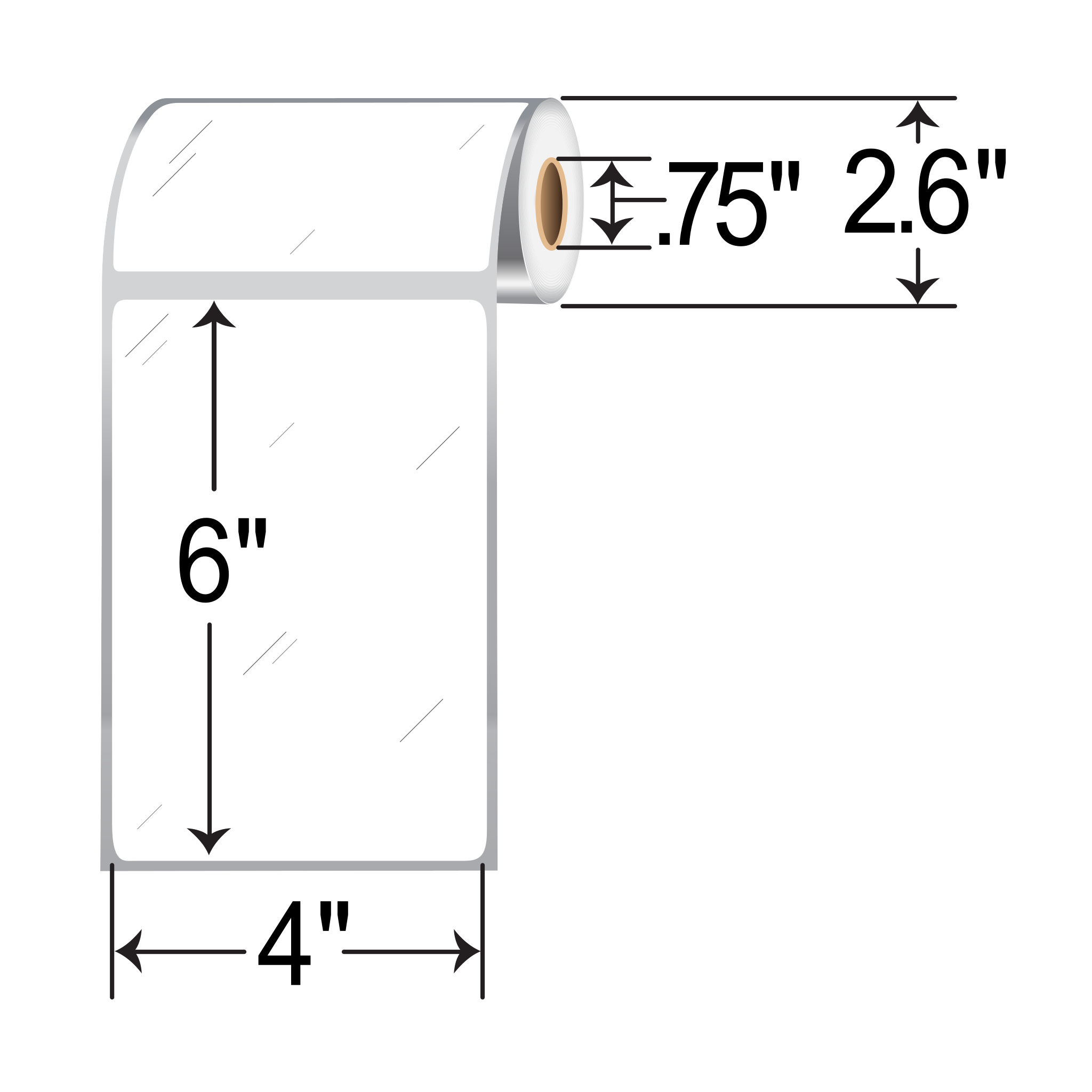 Zebra EnduraGuard 4000D 4x6 Polypropylene DT Label ZIPEGM10045247