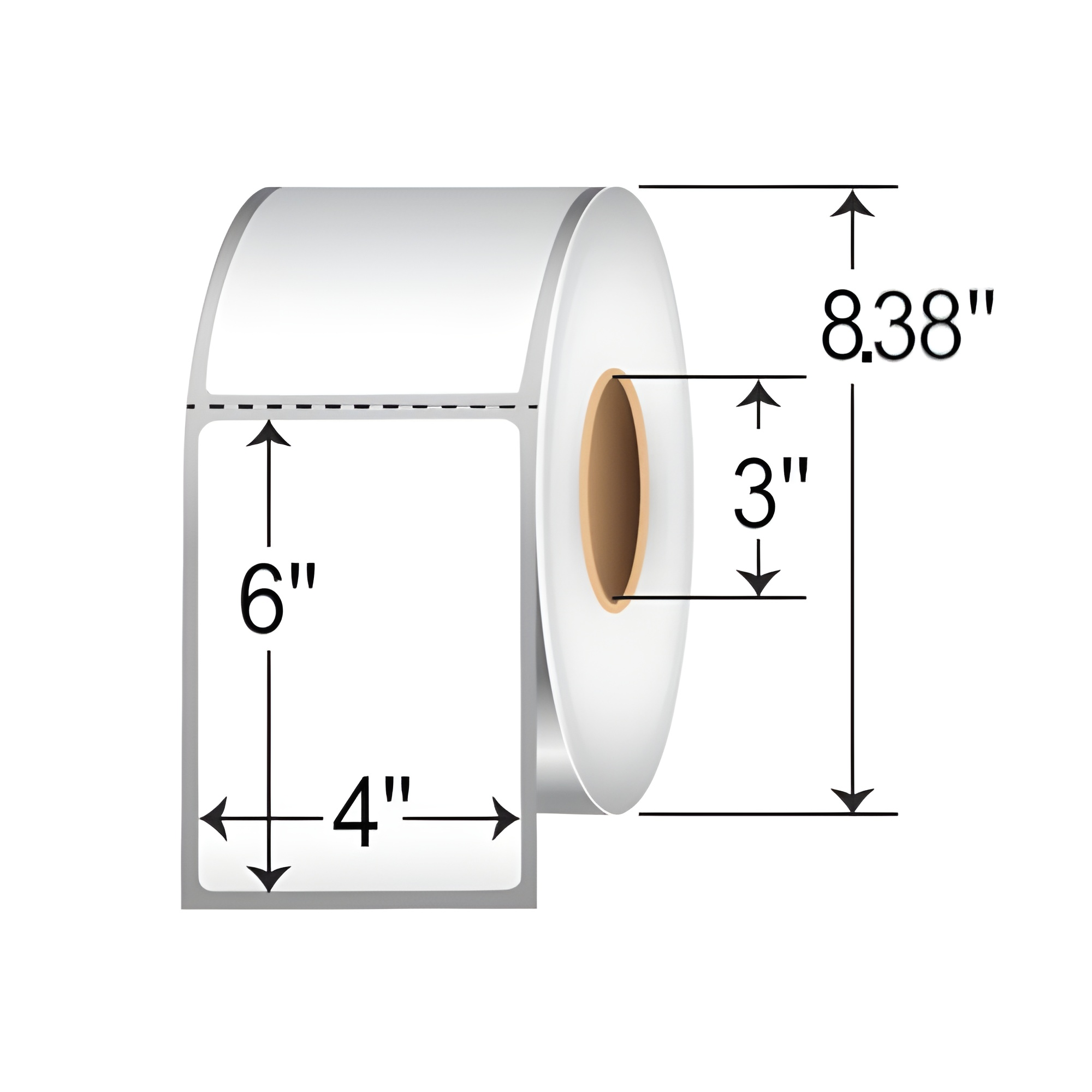 Honeywell Duratran II 4x6  TT Label [Perforated] E06175-HSM