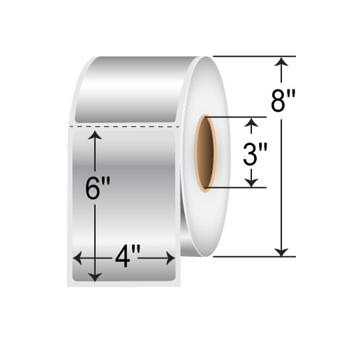 Barcodefactory 4 x 6 Retro-Reflective Label BAR-4-6-RETRO