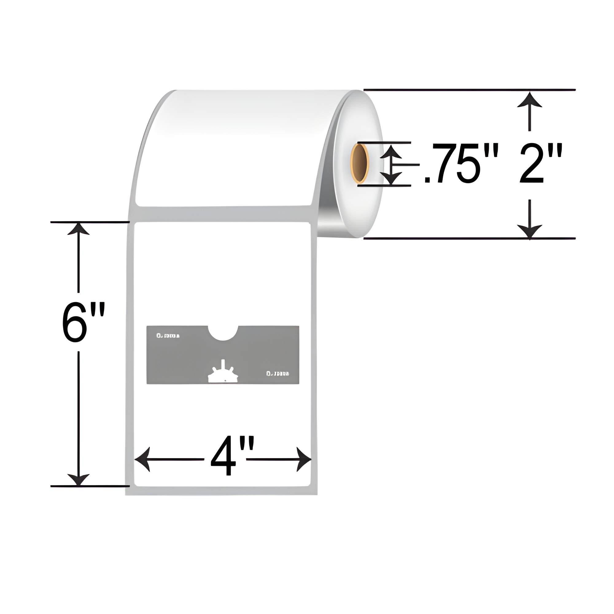 Zebra 4 x 6 Direct Thermal RFID Label 10039021