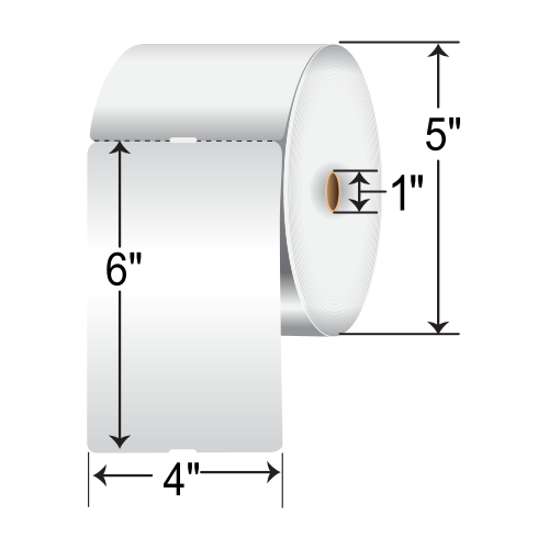Zebra Z-Select 4000D 4x6 Direct Thermal Tag [Perforated, Notched] 10015364