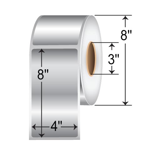 Barcodefactory 4 x 8 Retro-Reflective Label BAR-4-8-RETRO-3NP