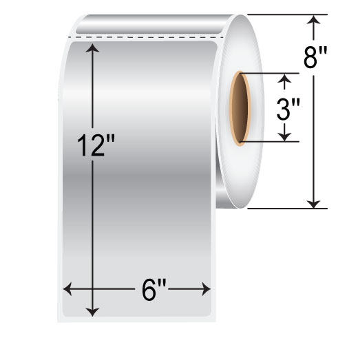 Barcodefactory 6 x12 Retro-Reflective Label BAR-6-12-RETRO