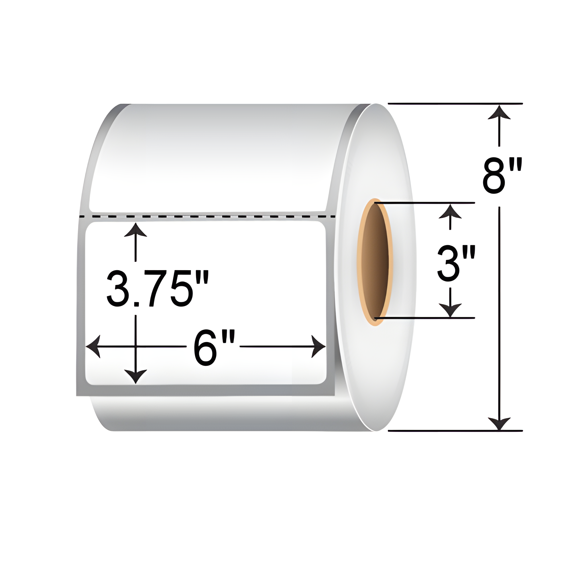 Barcodefactory 6x3.75  TT Label [Perforated] 013402-RT
