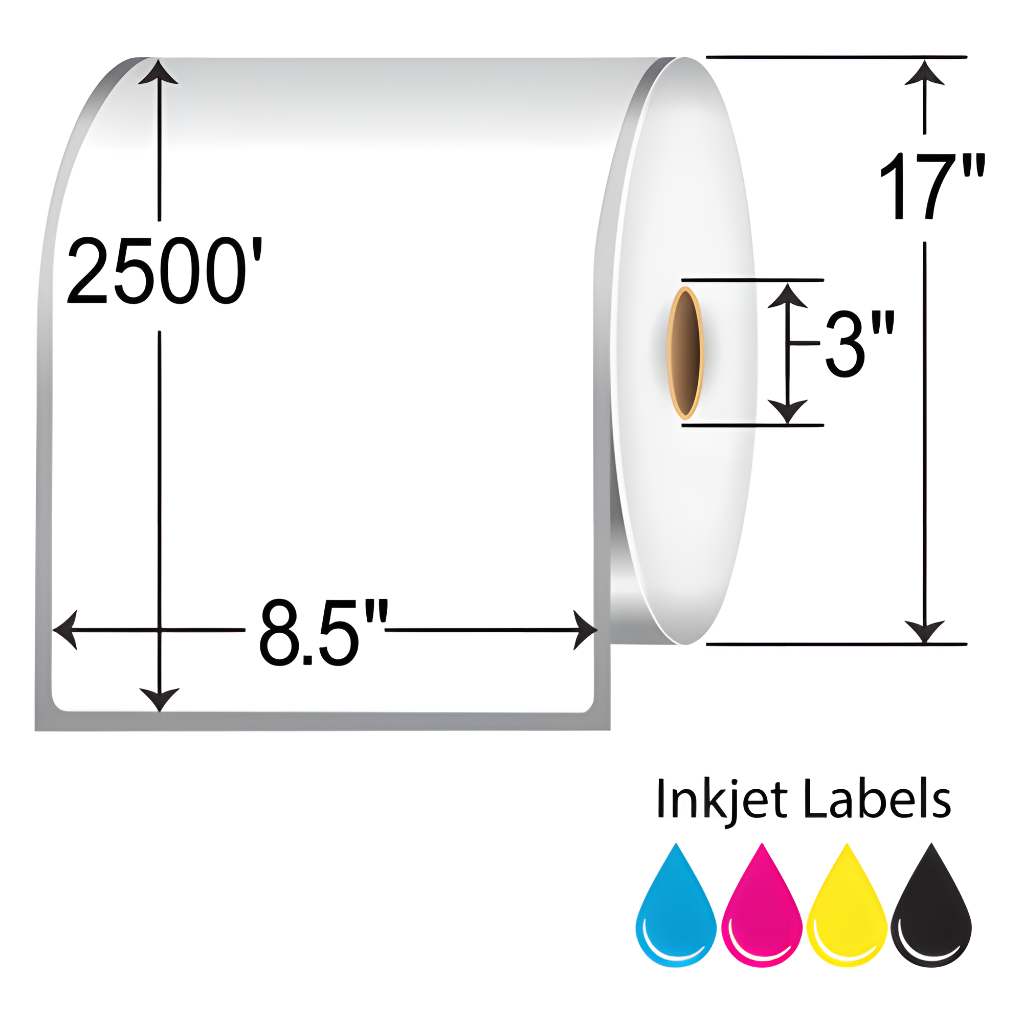 Afinia Label 8.5x2500' Matte BOPP Labels [Non-Perforated] 34458