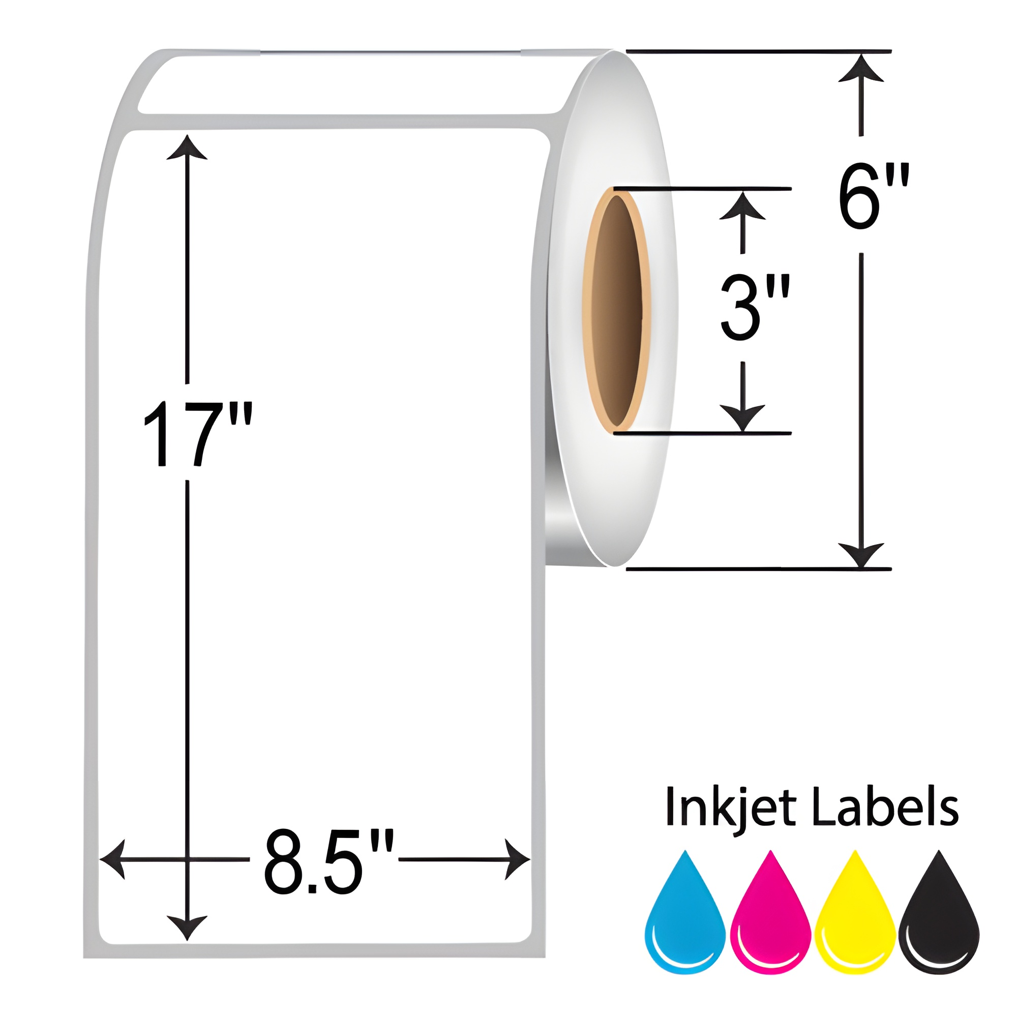BarcodeFactory 8.5x17 Inkjet Label [Non-Perforated] L-IJ-B81217165R-3