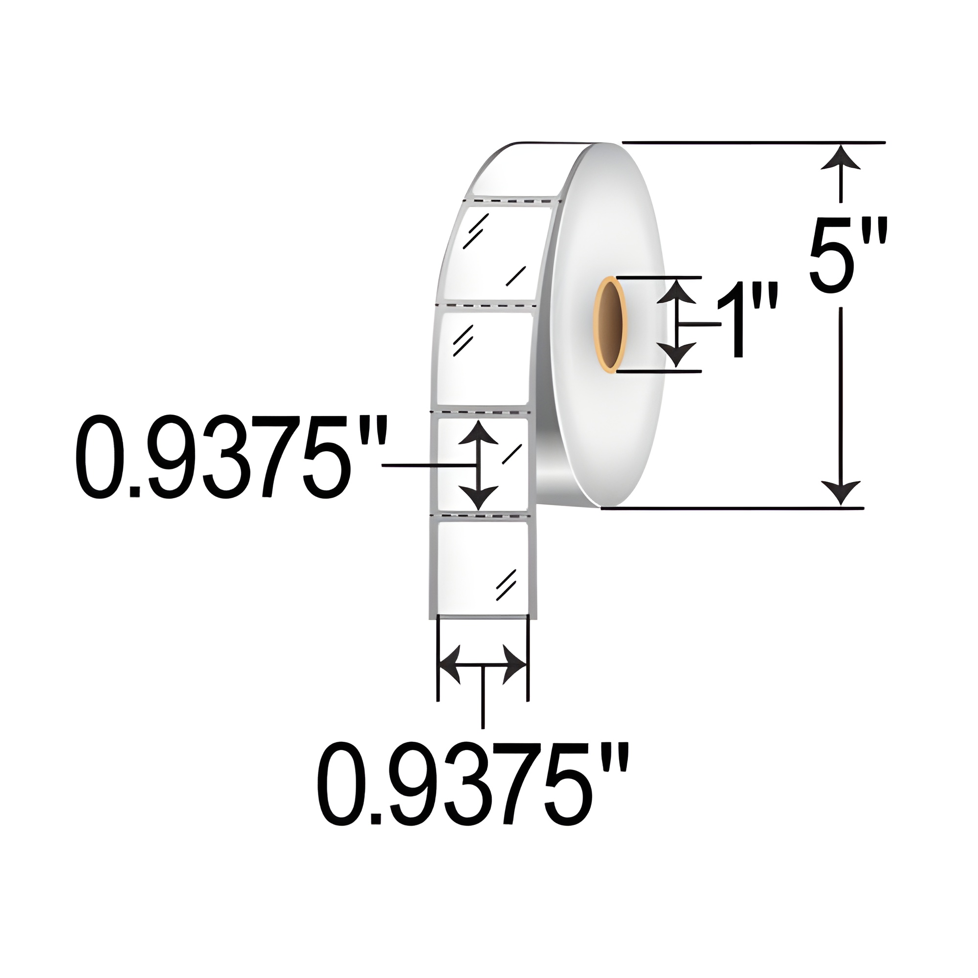 Zebra Z-Xtreme 5000T 0.9375x0.9375 Polyester TT Label [Perforated] ZIPZXD10043592
