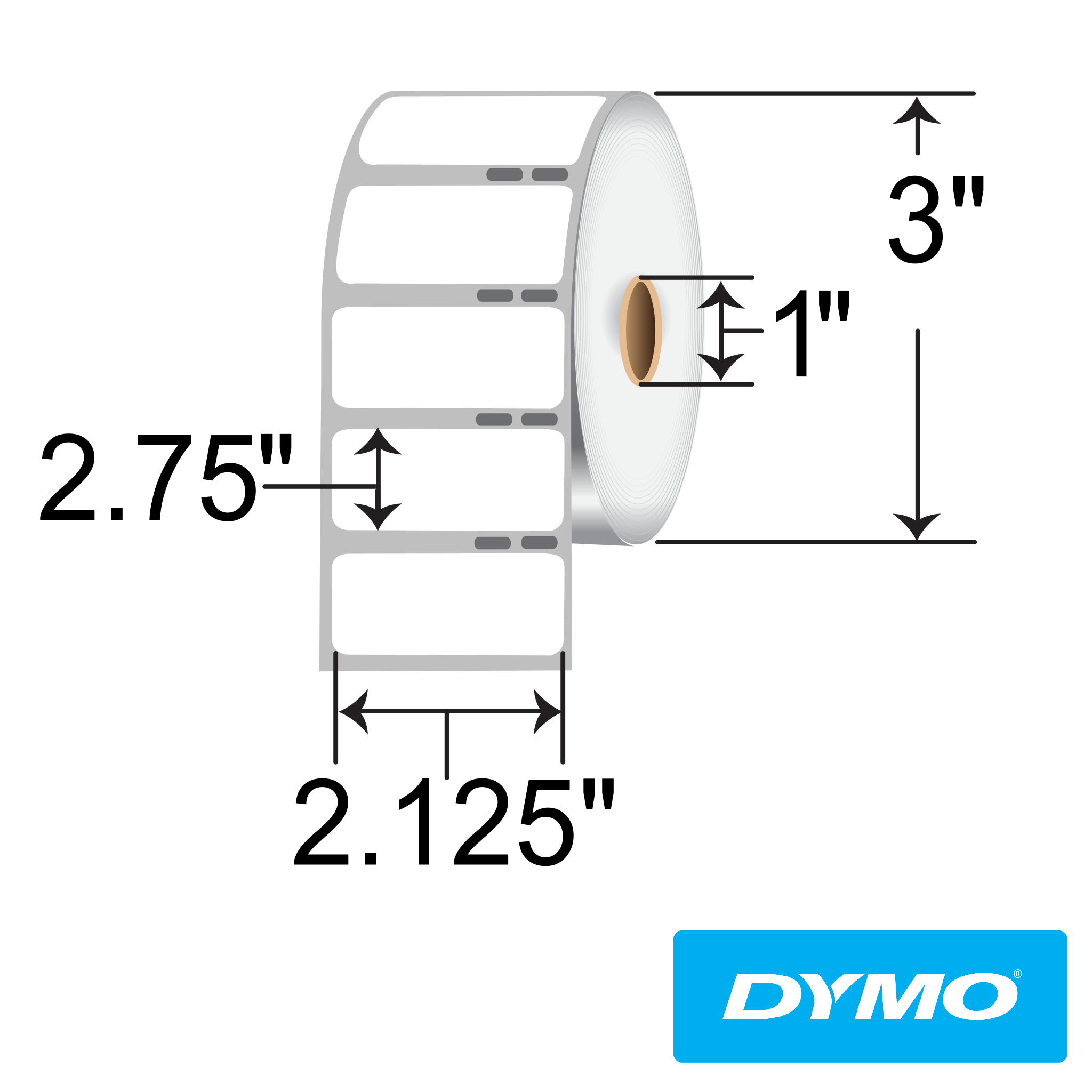 BarcodeFactory 2.125x2.75 Premium DT Labels [Non-Perforated] 530155