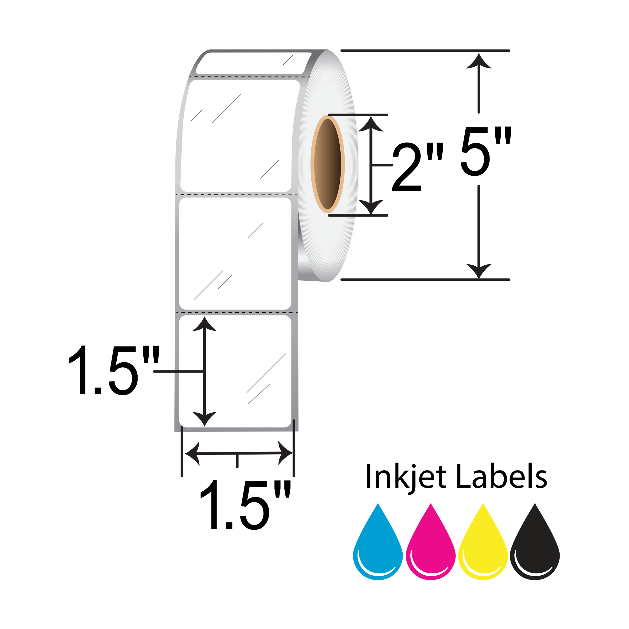 Primera 1.5x1.5  Inkjet Label [Perforated] 74703