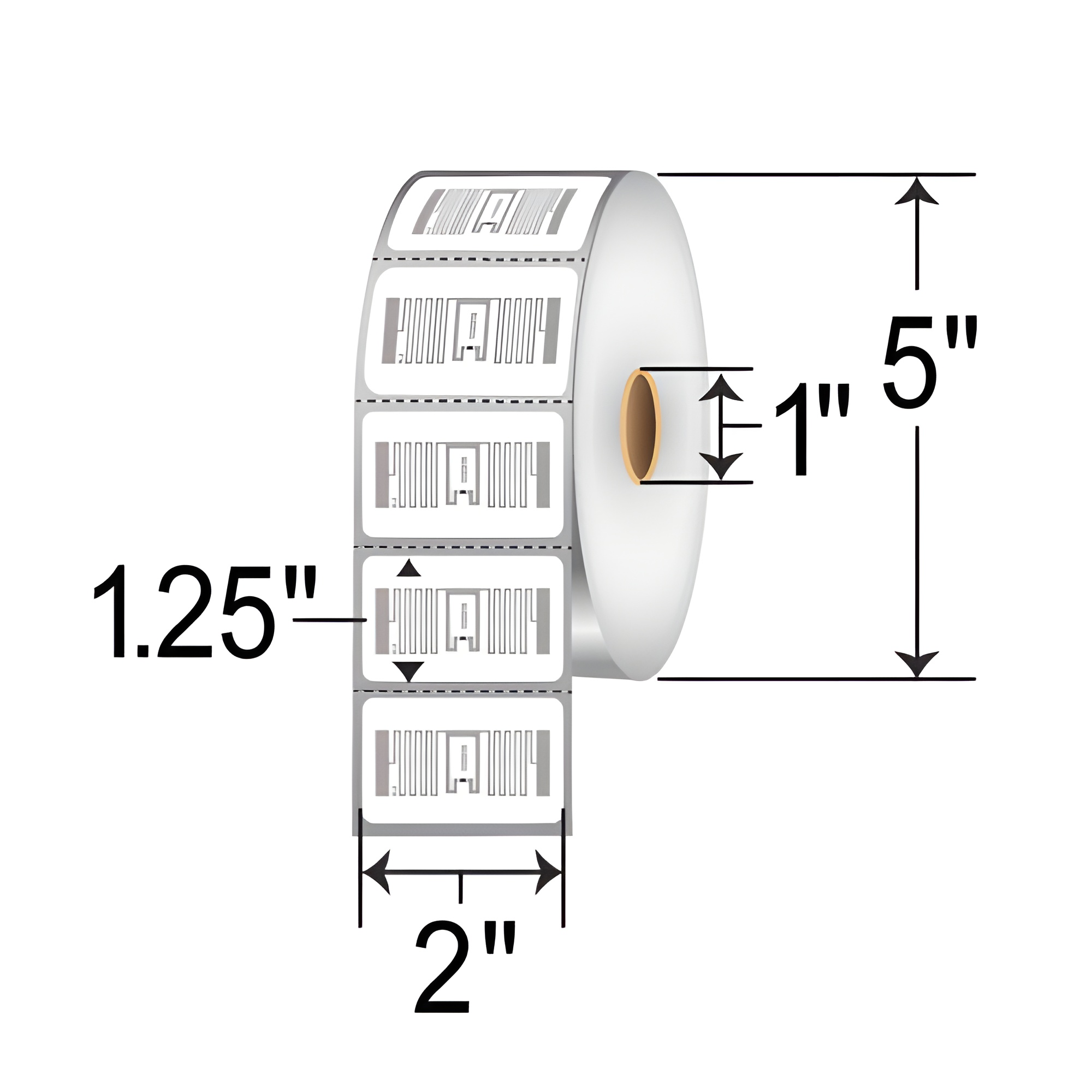 Zebra 2 x 1.25 Direct Thermal RFID Label 10031425