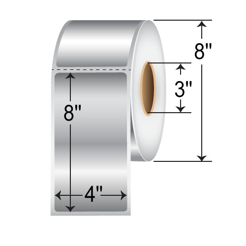 Barcodefactory 4 x 8 Retro-Reflective Label BAR-4-8-RETRO