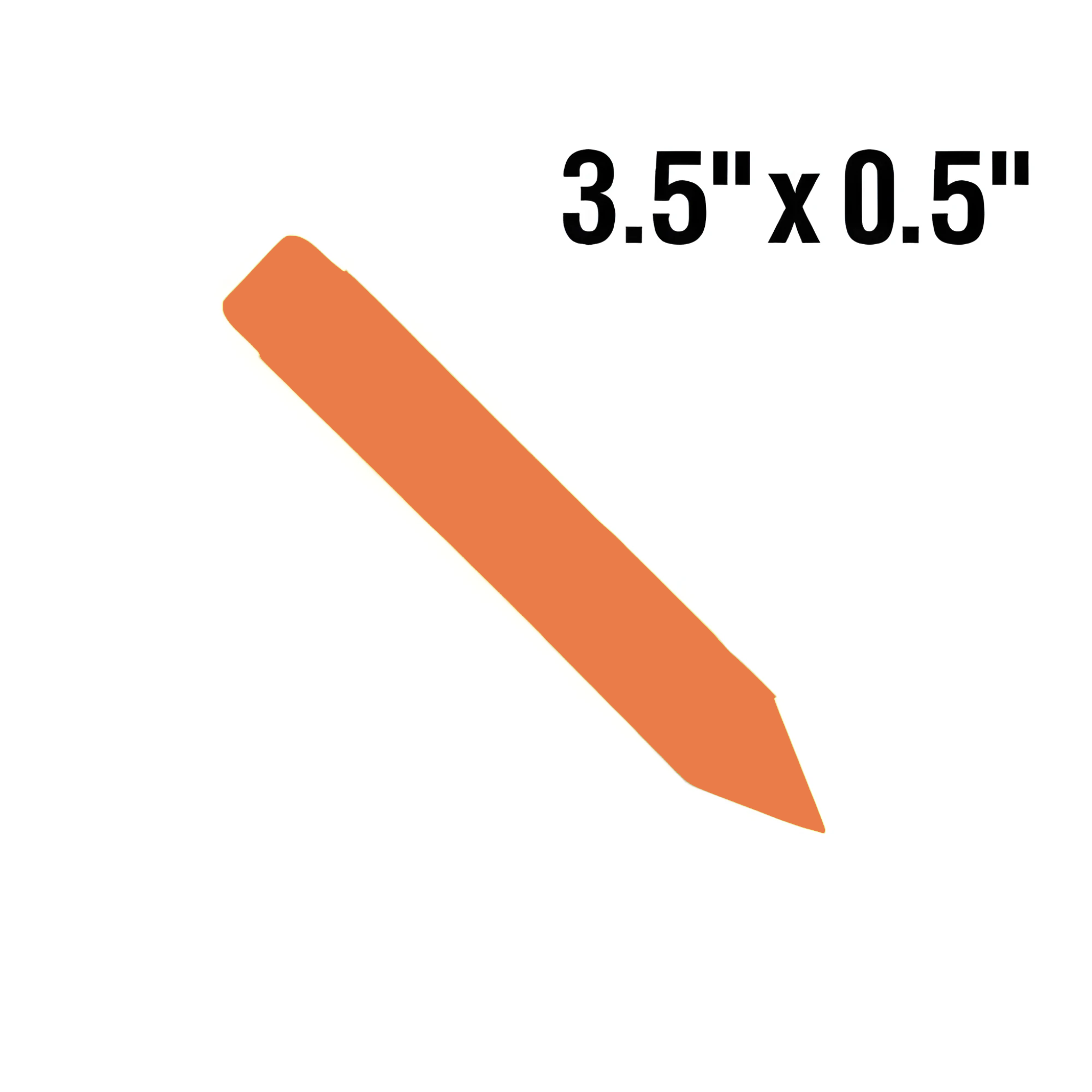 BarcodeFactory 3.5x0.5 Thermal Orange Pot Stakes Single Roll BAR-SP35X05-OR-EA