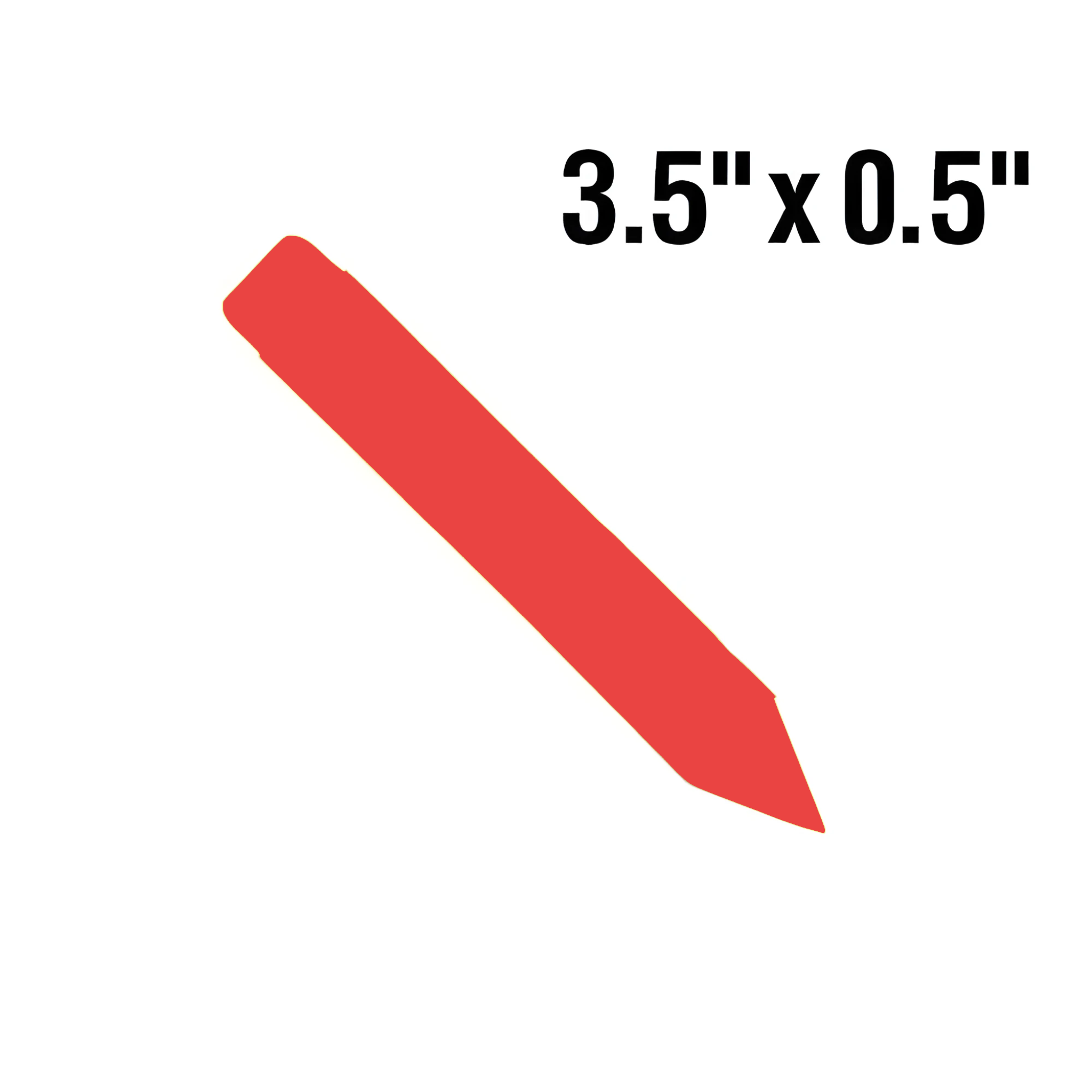 BarcodeFactory 3.5x0.5 Thermal Red Pot Stakes BAR-SP35X05-RD